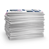 Loseblattsammlung, farbig bedruckt, gestapelt