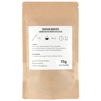 naturfarbene Doybag von hinten mit 70g Inhalt