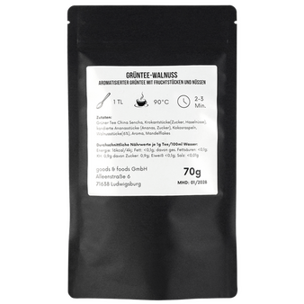 schwarze Doybag von hinten mit 70g Inhalt 