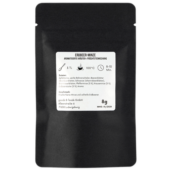 schwarze Doybag von hinten mit 8g Inhalt