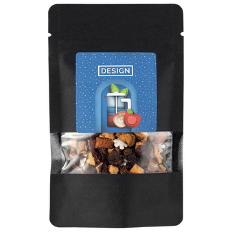 schwarze Doybag von vorne mit 15g Inhalt