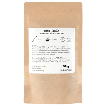 naturfarbene Doybag von hinten mit 80g Inhalt