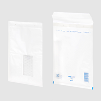 Luftpolstertasche (27,5 x 20 cm), haftklebend mit Fenster, unbedruckt weiß