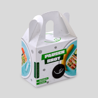 Lunchbox mit Tragegriff (10 x 6 x 9 cm) einseitig bedruckt 4/0-farbig