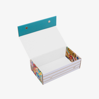 Box, farbig bedruckt, offen