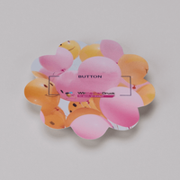 Wechselwerbung, farbig bedruckt, Button Format, liegend