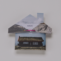 Wechselwerbung, farbig bedruckt, Haus Format, liegend