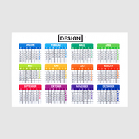 Magnetischer Minikalender quer 85 x 55 mm einseitig 4/0-farbig bedruckt, Vorderseite