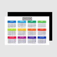 Magnetischer Minikalender quer 90 x 50 mm einseitig 4/0-farbig bedruckt