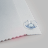 Schild, farbig bedruckt mit Saugnapf