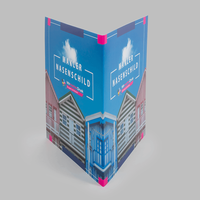 Schild, farbig bedruckt, stehend