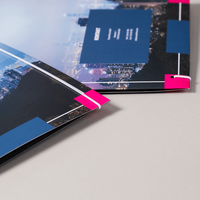 Mappe, farbig bedruckt, liegend, Stadt Motiv