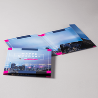 Mappe, farbig bedruckt, liegend, Stadt Motiv