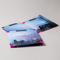 Mappe, farbig bedruckt, liegend, Stadt Motiv