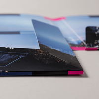 Mappe, farbig bedruckt, liegend, Stadt Motiv