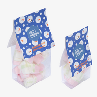 Marshmallow Schneemänner im Folienbeutel, 2 verschiedene Beutelgrößen