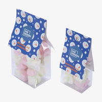 Marshmallow Schneemänner im Folienbeutel, 2 verschiedene Beutelgrößen