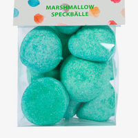Marshmallow Speckbälle im 100 g Folienbeutel, grün sauer, Inhalt