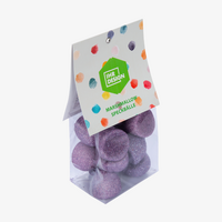 Marshmallow Speckbälle im 100 g Folienbeutel, lila sauer