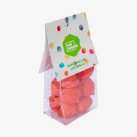 Marshmallow Speckbälle im 100 g Folienbeutel, rot sauer