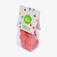 Marshmallow Speckbälle im 100 g Folienbeutel, rot sauer