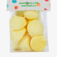 Marshmallow Speckbälle im 100 g Folienbeutel, gelb sauer, Inhalt