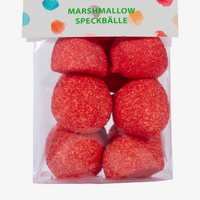 Marshmallow Speckbälle im 100 g Folienbeutel, rot sauer, Inhalt