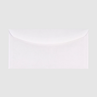Maschinenkuvertierhüllen DIN lang quer, nassklebend ohne Fenster, unbedruckt weiß, Rückseite