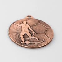 Medaille BRONZE mit Gravur, liegend, Fußball Motiv