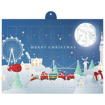 merci-Petits-Adventskalender, 4/0-farbig bedruckt