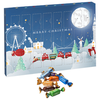 merci-Petits-Adventskalender, 4/0-farbig bedruckt