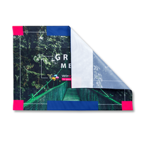 Planen, farbig bedruckt, liegend, rechteck mit Saum