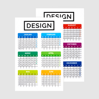 Minikalender hoch 4/4 farbig 50 x 90 mm (beidseitiger Druck)