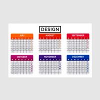 Minikalender quer 4/4 farbig 90 x 50 mm (beidseitiger Druck), Rückseite