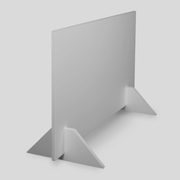 Trennwand, Leichtschaum, Standfuss, 100 x 180 cm, unbedruckt, Seitenansicht