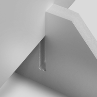 Trennwand, Leichtschaum, Standfuss, 50 x 100 cm, unbedruckt, Standfuss, Detail