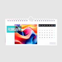 Monatskalender, DIN lang quer, Seitenansicht