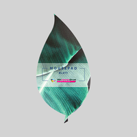 Mousepad, farbig bedruckt, Blatt Form, liegend