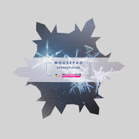Mousepad, farbig bedruckt, Schneeflocke Form, liegend