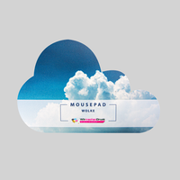 Mousepad, farbig bedruckt, Wolke Format, liegend