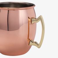 Nahaufnahme vom Henkel Kupfferfarbener Mulebecher unbedruckt 