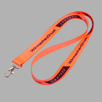 Neon-Lanyard mit einem Haken, Neonmagenta