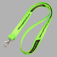 Neon-Lanyard mit einem Haken, Neongrün