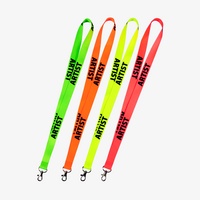 Neon-Lanyards mit Standardtext mit einem Haken: Artist