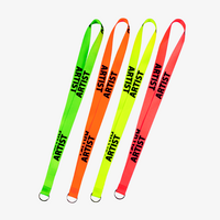 Neon-Lanyards mit Standardtext mit einem Ring: Artist