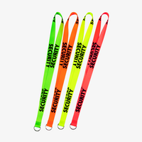 Neon-Lanyards mit Standardtext mit einem Ring: Security