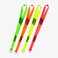Neon-Lanyards mit Standardtext mit einem Ring: Staff