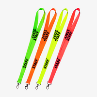 Neon-Lanyards mit Standardtext mit einem Haken: Staff
