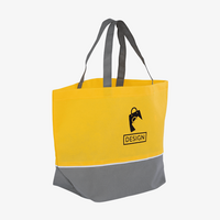 Non-Woven-Shopper, zwei Farbtöne, Seitenansicht