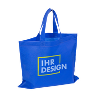 Non-Woven-Tasche farbig, ohne Bodenfalte, kurze Henkel, 2-farbig